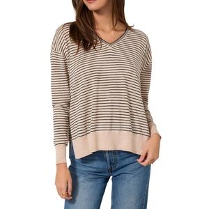 Fifteen Twenty Stripes V Neck Sweater